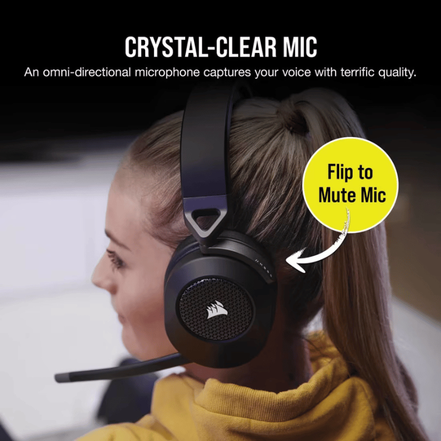 كورسير HS65 WIRELESS سماعة رأس للالعاب محيطية بتقنية Dolby Audio 7.1