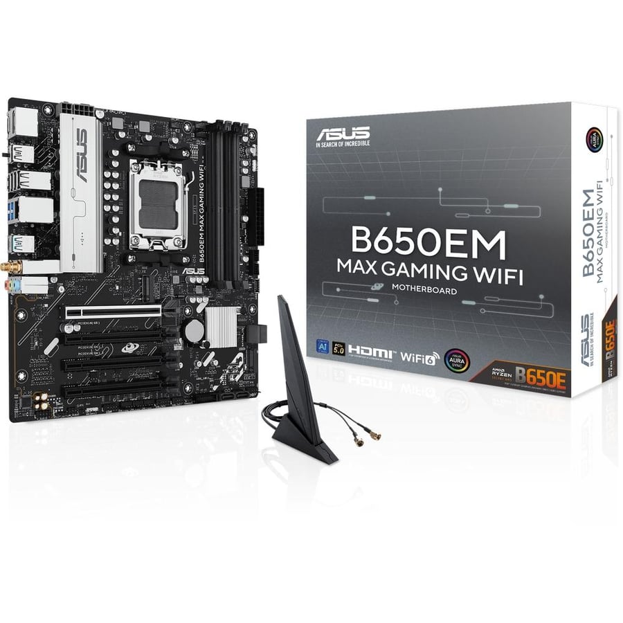 اسوس B650EM MAX GAMING WIFI لوحة أم بمقبس AM5 لمعالجات AMD Ryzen