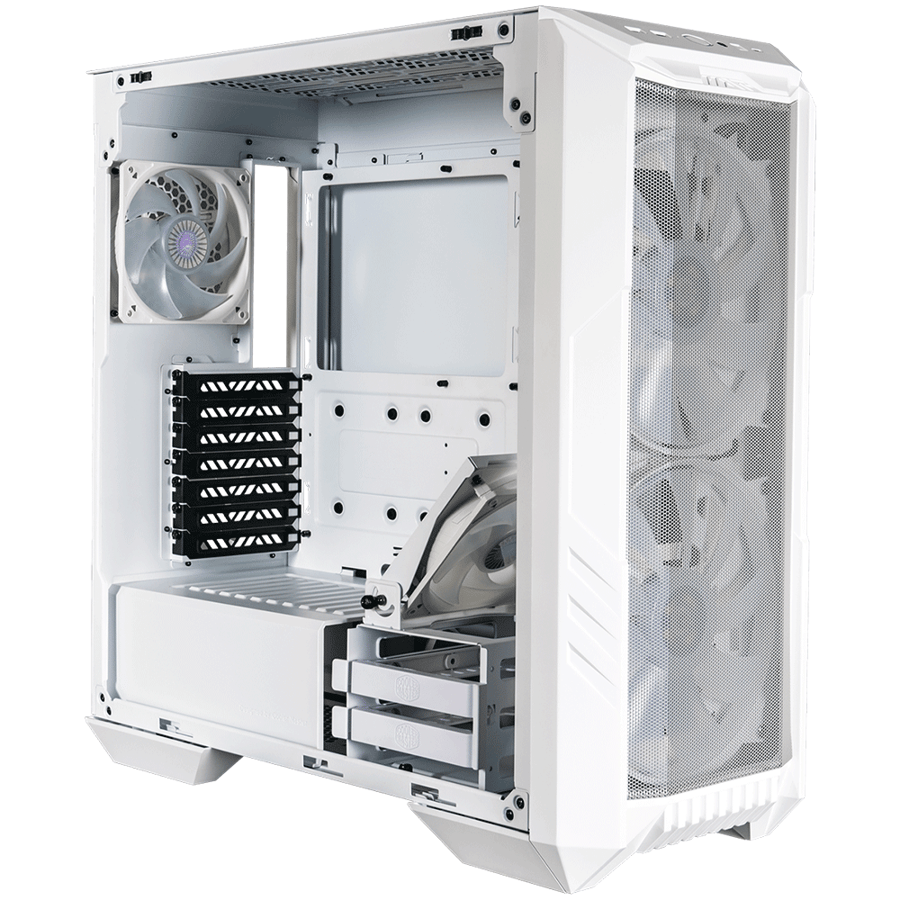 كولر ماستر MasterBox HAF 500 كيس بي سي بحجم ATX MID-Tower - ابيض