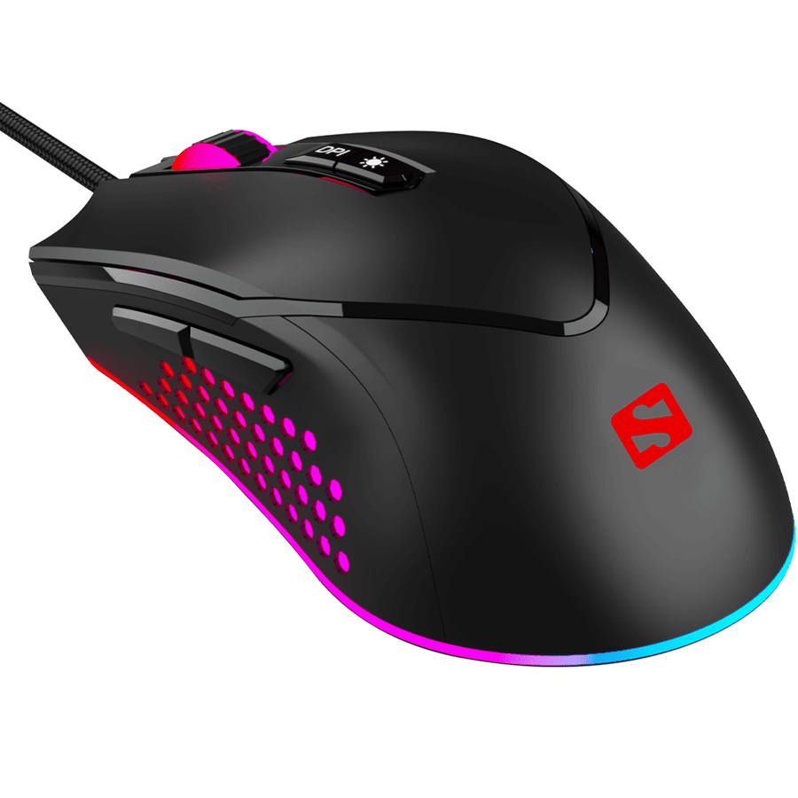 ساندبيرج Azazinator Mouse 6400 ماوس سلكي للالعاب 6400PDI بإضاءة RGB