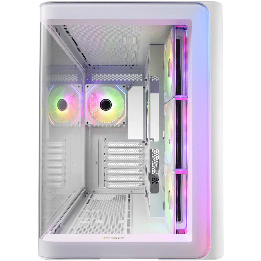 اف اس بي M580 كيس بي سي بحجم ATX Mid Tower مع 4 مراوح 120 مم ARGB