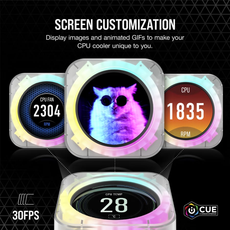 كورسير iCUE ELITE LCD Display Upgrade Kit شاشة عرض لمبرد المعالج ثلجي