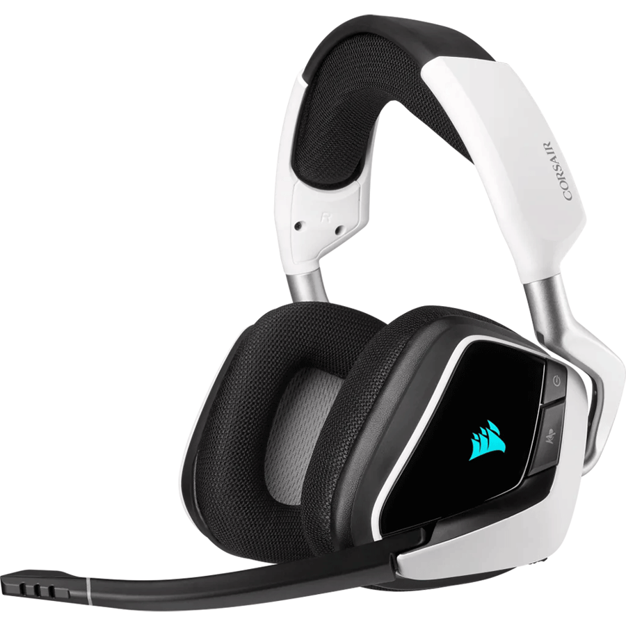 كورسير VOID RGB ELITE سماعة رأس لاسلكية للالعاب مع صوت 7.1 محيطي ابيض