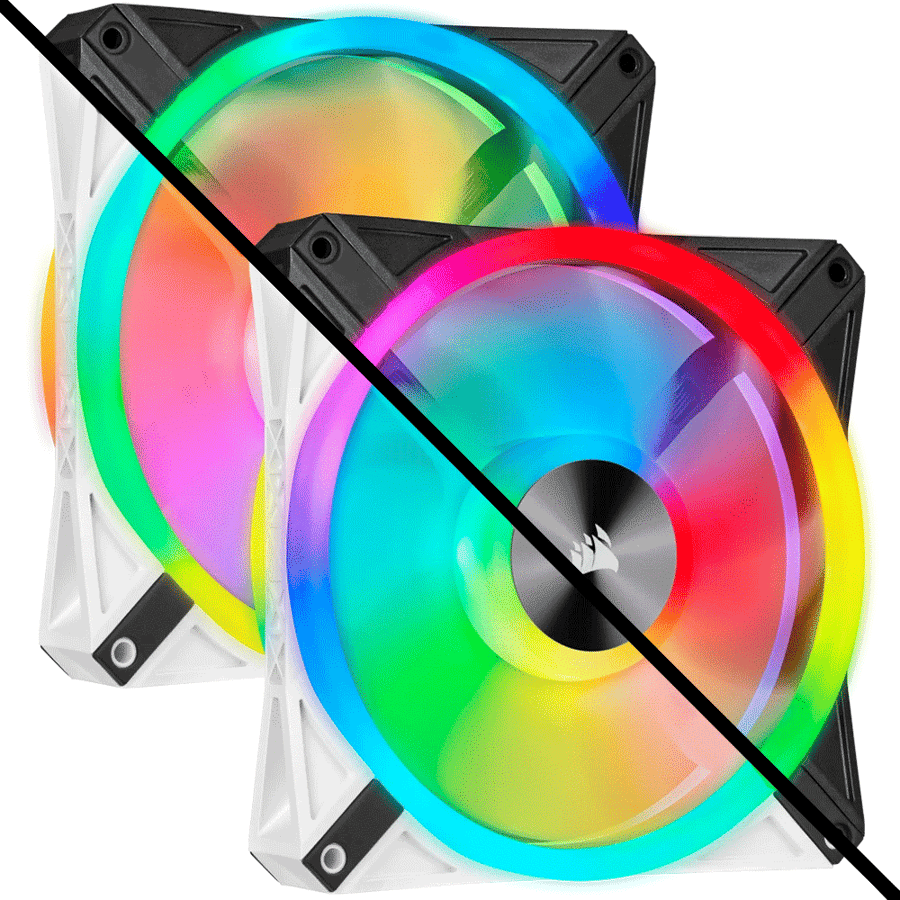 كورسير iCUE QL140 RGB 140mm PWM طقم مروحتين مع Lighting Node CORE