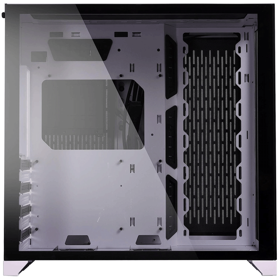 ليان لي O11 Dynamic Tempered Glass كيس بحجم ATX MID-Tower - ابيض