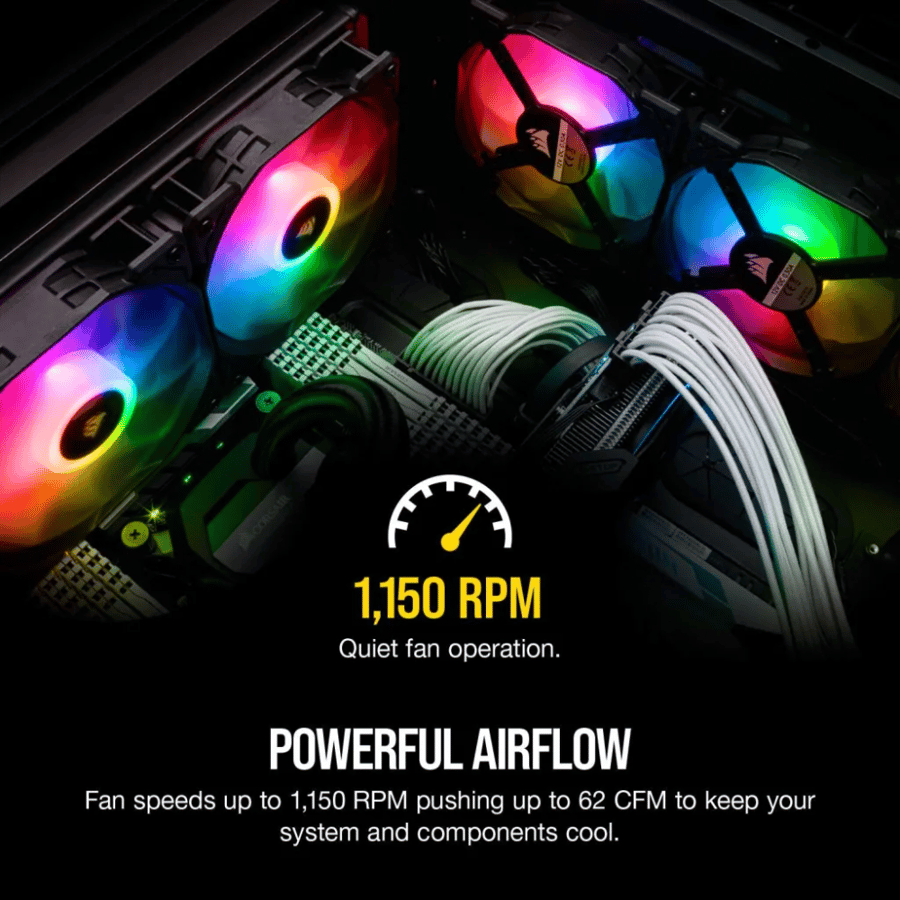 كورسير iCUE SP140 RGB PRO Performance 140mm مجموعة مروحتين مع متحكم