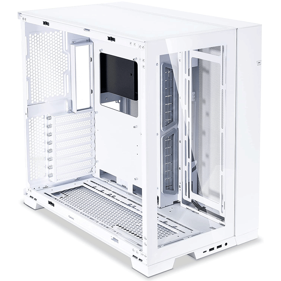 ليان لي O11 Dynamic EVO Tempered Glass كيس بحجم ATX MID-Tower - ابيض