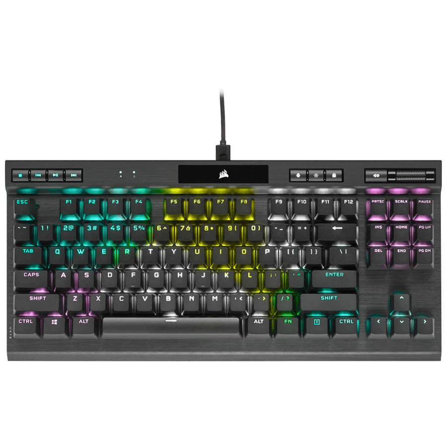 كورسير K70 RGB TKL CHAMPION كيبورد العاب ميكانيكي سويتش CHERR MX احمر
