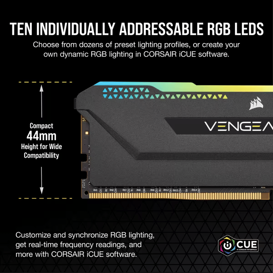 كورسير VENGEANCE RGB PRO SL 16GB (2x8GB) DDR4 3600MHz C16 طقم رامات