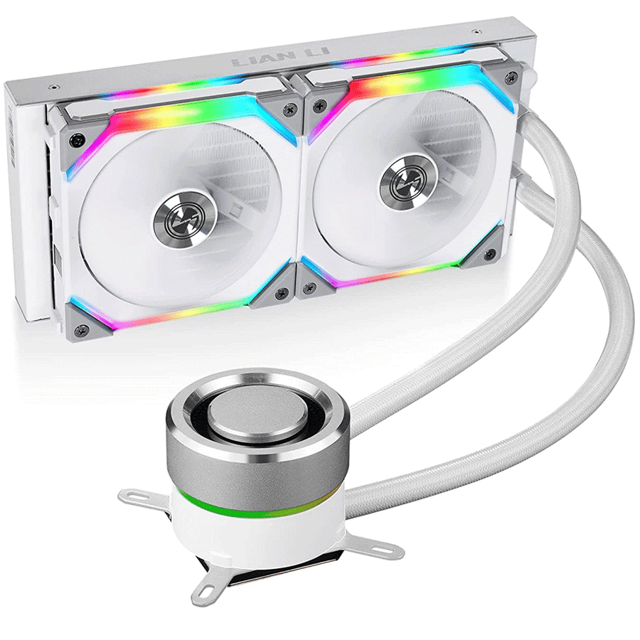 ليان لي Galahad 240 UNI FAN SL Edition مبرد مائي RGB للمعالج - ابيض