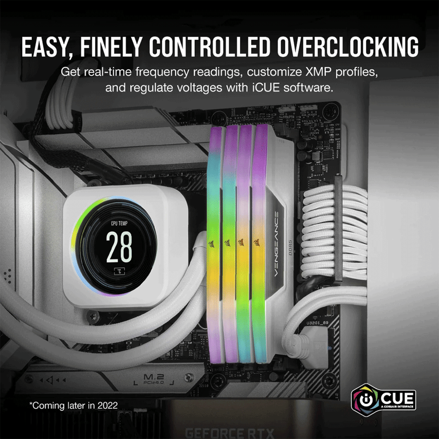 كورسير رامات VENGEANCE RGB 32GB 2x16GB DDR5 DRAM 6000MT/s CL36