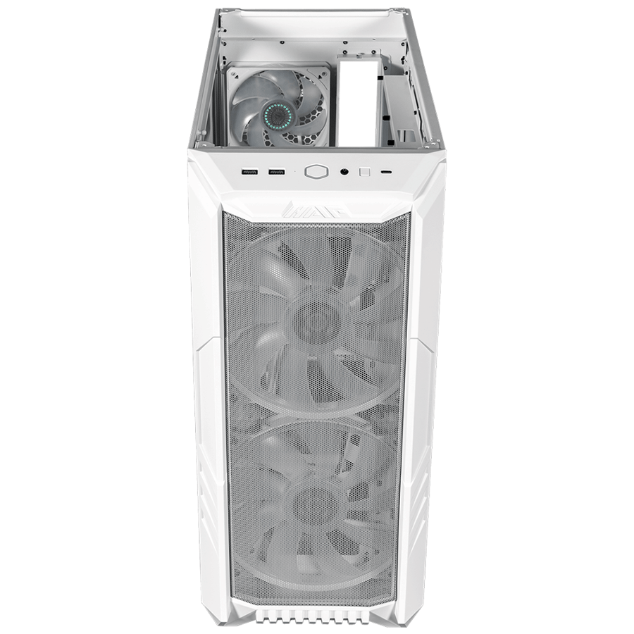 كولر ماستر MasterBox HAF 500 كيس بي سي بحجم ATX MID-Tower - ابيض