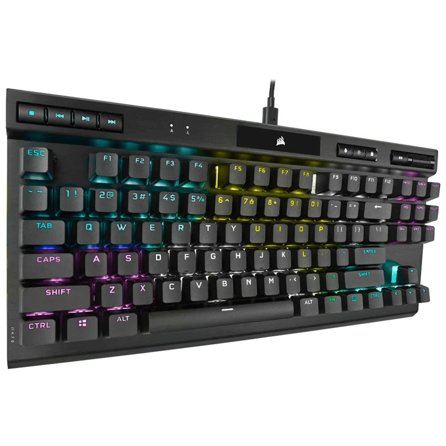 كورسير K70 RGB TKL CHAMPION كيبورد العاب ميكانيكي سويتش CHERR MX احمر
