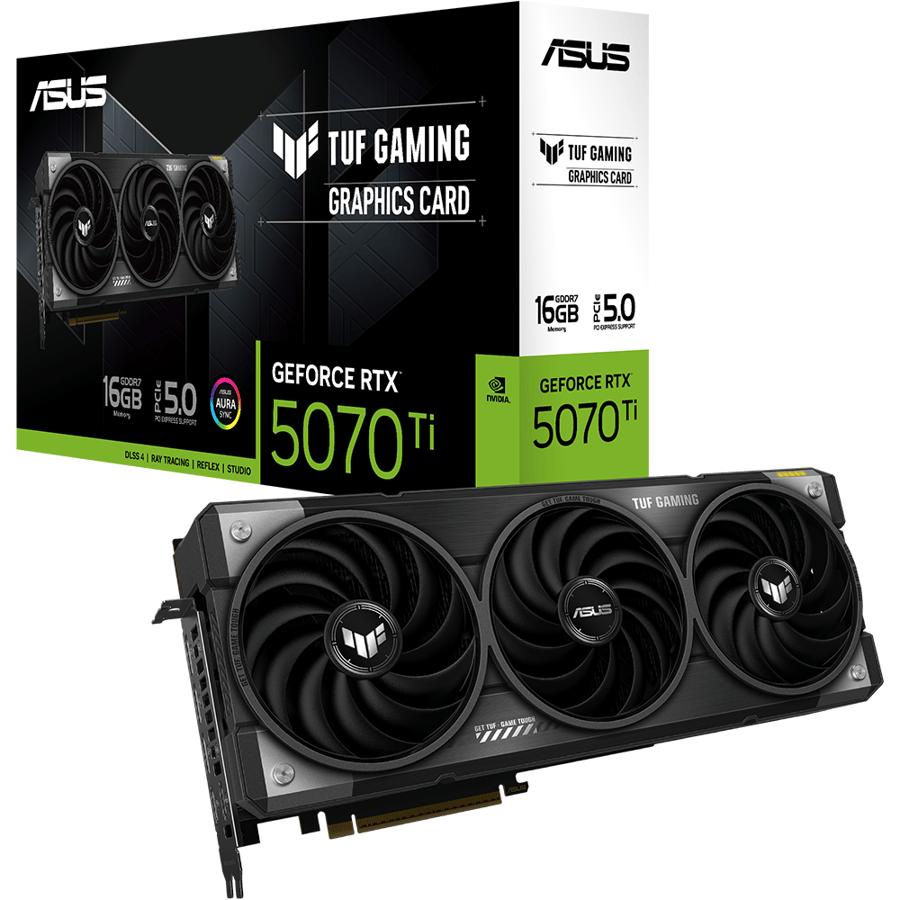 اسوس TUF Gaming GeForce RTX 5070 Ti 16GB GDDR7 كرت شاشة للالعاب
