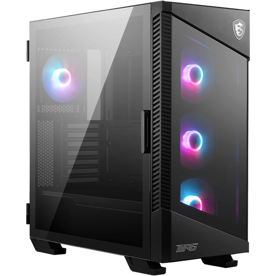 ام اس اي MPG VELOX 100R كيس بي سي بحجم ATX Mid Tower - اسود
