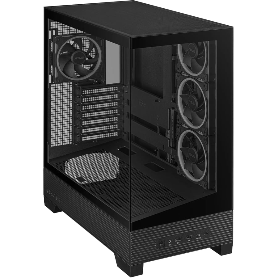اسوس A31 Plus TG ARGB كيس بي سي بحجم ATX Mid Tower مع 4 مراوح ARGB