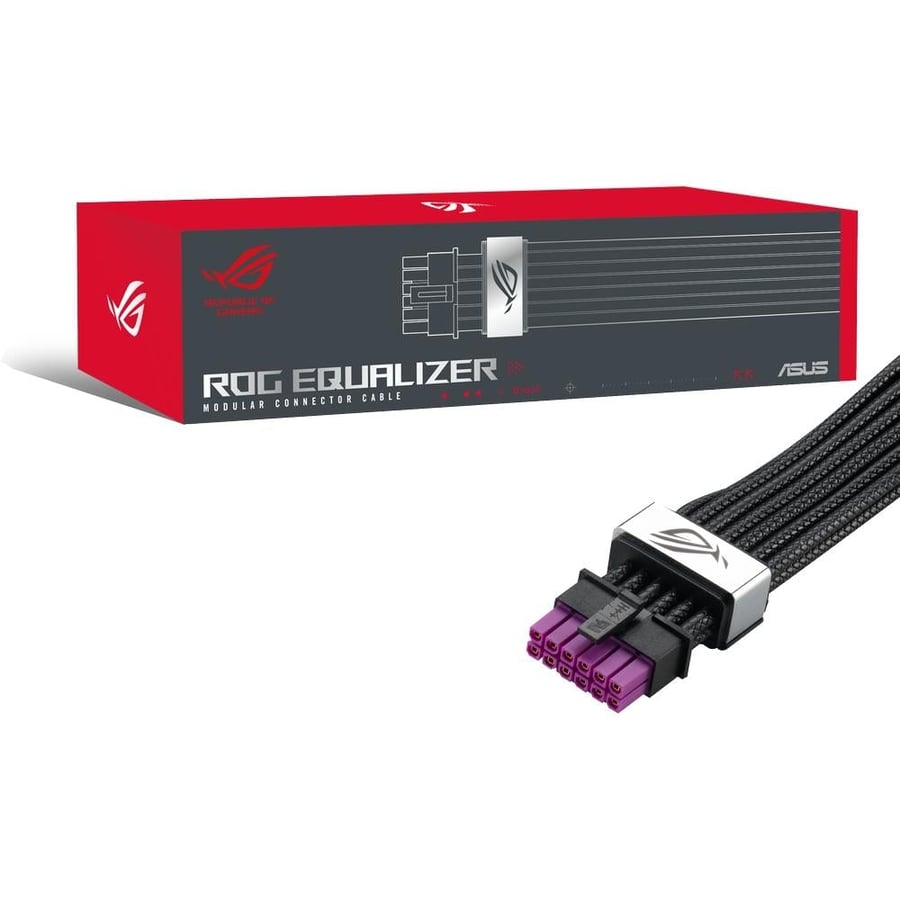 اسوس ROG Equalizer PCIe 12V-2x6 بطول 750mm كابل طاقة لكرت الشاشة