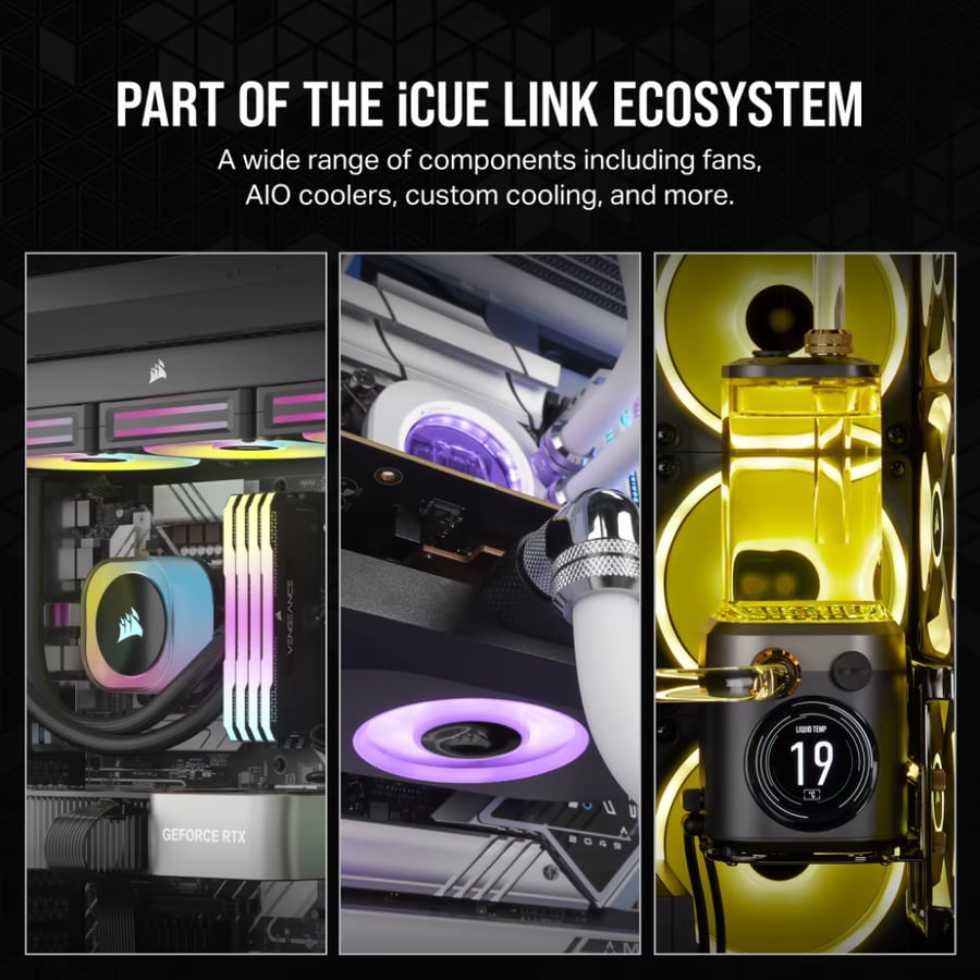 كورسير iCUE LINK QX140 RGB 140mm PWM مجموعة مروحتين 140 مم