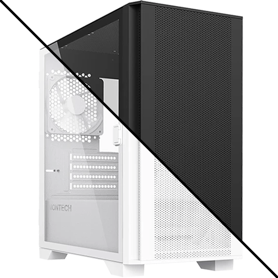 مونتيك AIR 100 LITE كيس بي سي بحجم Micro-ATX مع مروحتين 120 مم