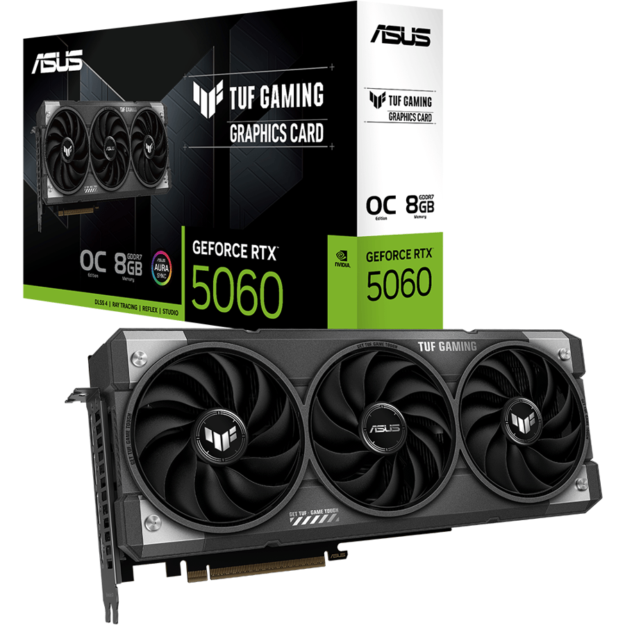 اسوس TUF Gaming GeForce RTX 5060 8GB GDDR7 OC Edition كرت شاشة للالعاب