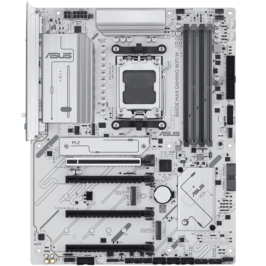 اسوس B650E MAX GAMING WIFI W لوحة أم بمقبس AM5 لمعالجات AMD Ryzen