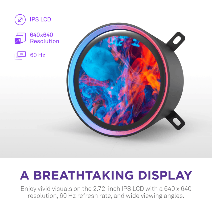ان زد اكس تي Kraken Elite 420 RGB مبرد AIO مائي 420 مم مع شاشة IPS LCD