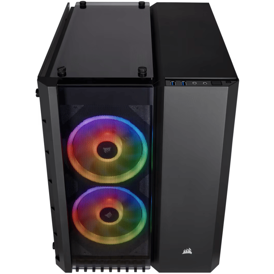 كورسير Crystal 280X RGB Tempered Glass كيس بحجم Micro ATX