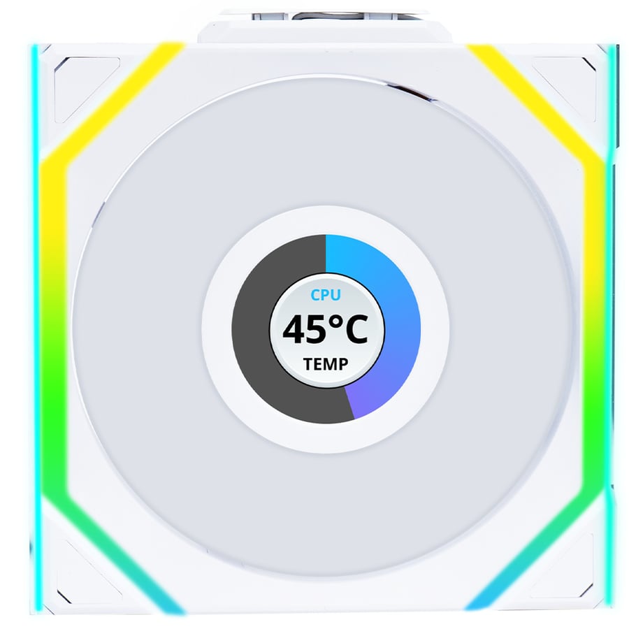 ليان لي UNI FAN SL Wireless LCD 120 Reverse مراوح مع جهاز تحكم لاسلكي