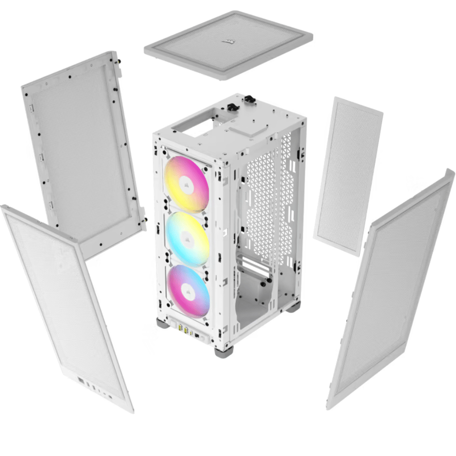 كورسير 2000D RGB AIRFLOW كيس بي سي بحجم Mini-ITX - ابيض