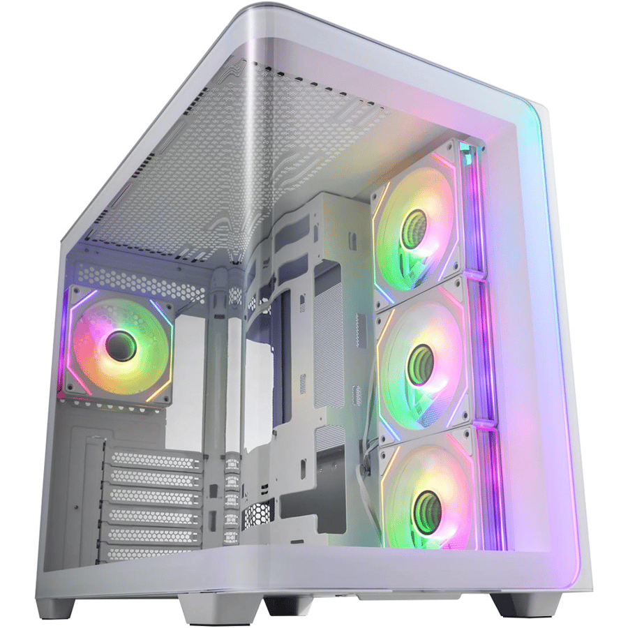 اف اس بي M580 كيس بي سي بحجم ATX Mid Tower مع 4 مراوح 120 مم ARGB