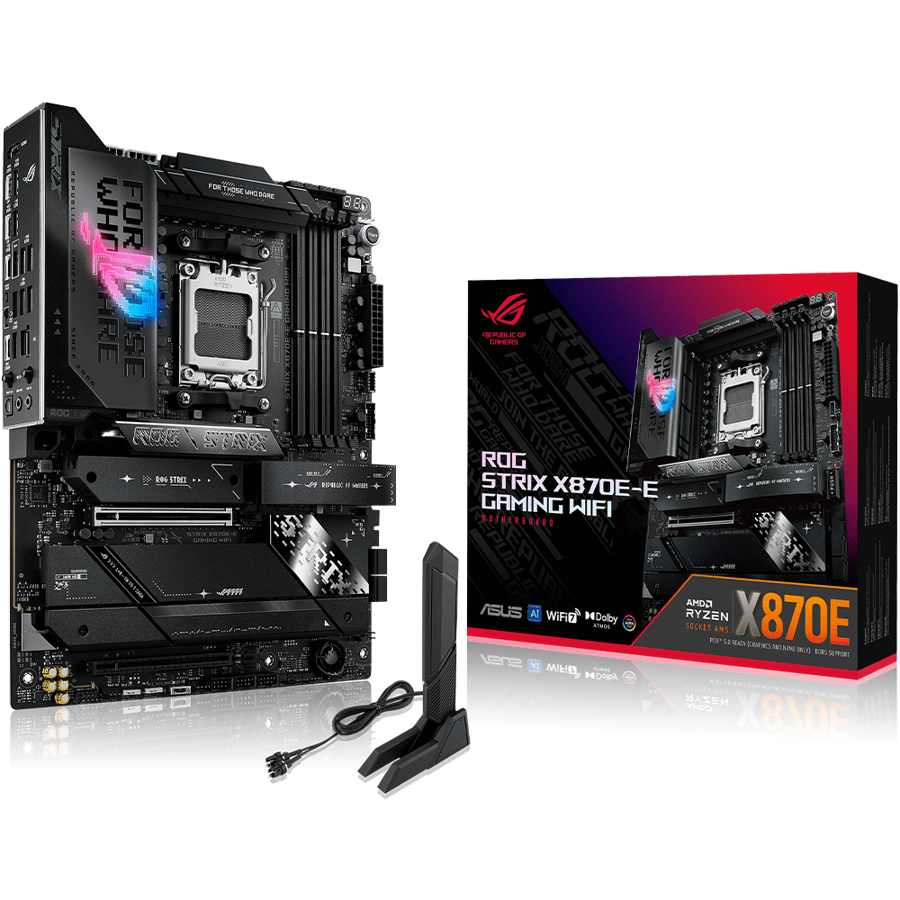 اسوس ROG STRIX X870E-E GAMING WIFI لوحة الأم بمقبس AM5 لمعالجات رايزن