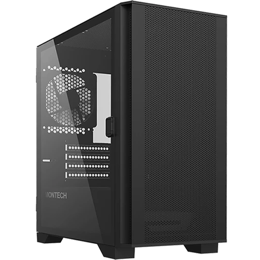 مونتيك AIR 100 LITE كيس بي سي بحجم Micro-ATX مع مروحتين 120 مم