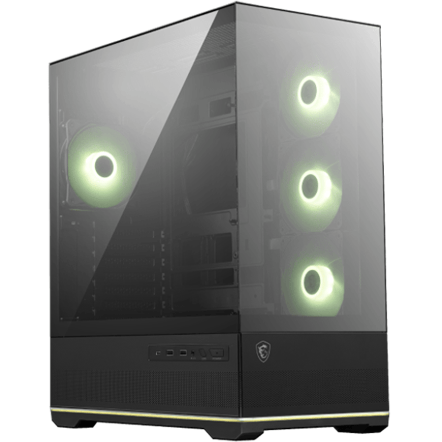 ام اس اي MAG PANO 110R PZ كيس بي سي بحجم ATX Mid Tower مع 4 مراوح ARGB