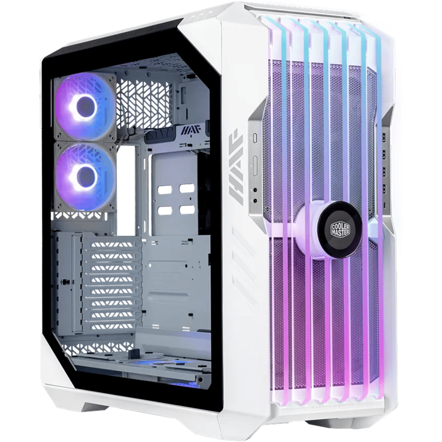 كولر ماستر HAF 700 EVO White كيس E-ATX Full Tower مع شاشة IRIS LCD