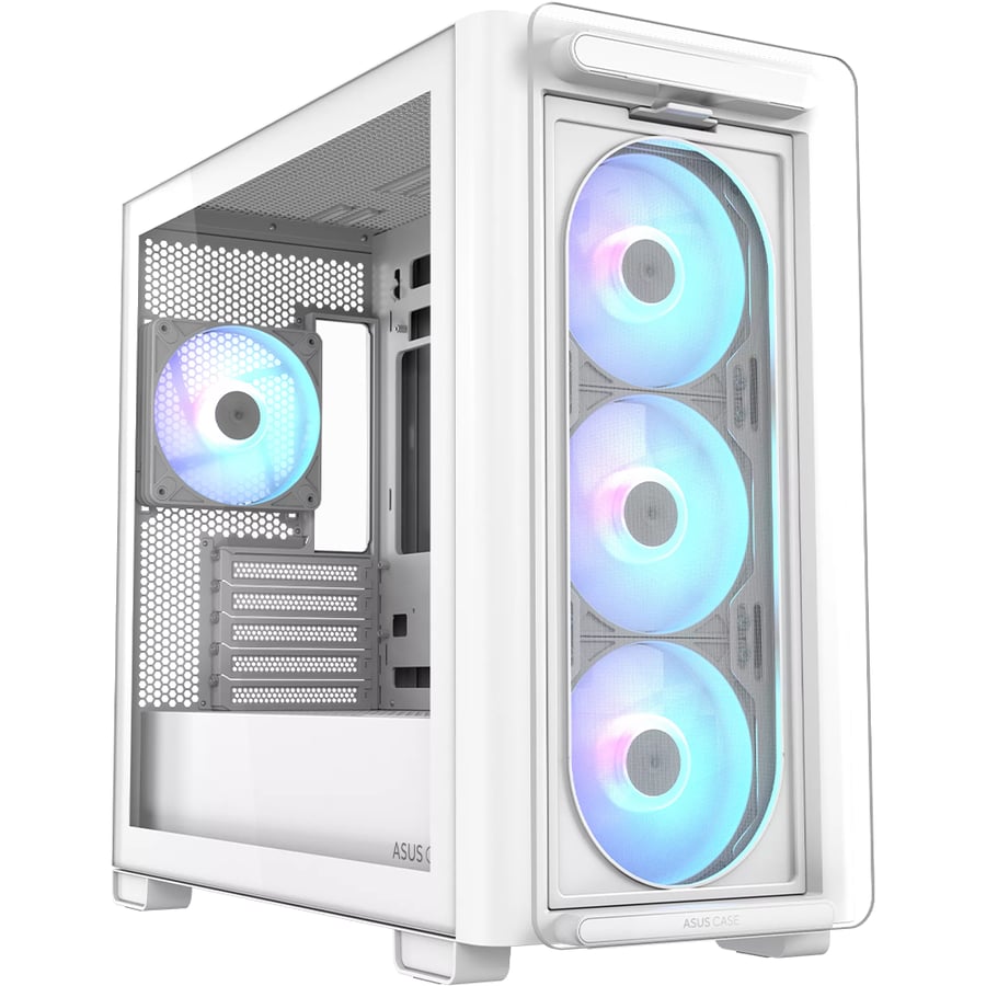 اسوس A23 PLUS كيس بي سي بحجم Micro-ATX Mid Tower بـ4 مراوح 120 مم ARGB