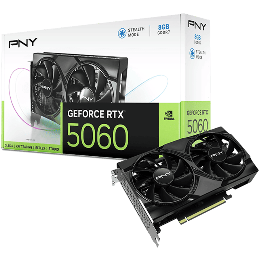 بي ان واي GeForce RTX 5060 8GB Dual Fan كرت شاشة للالعاب