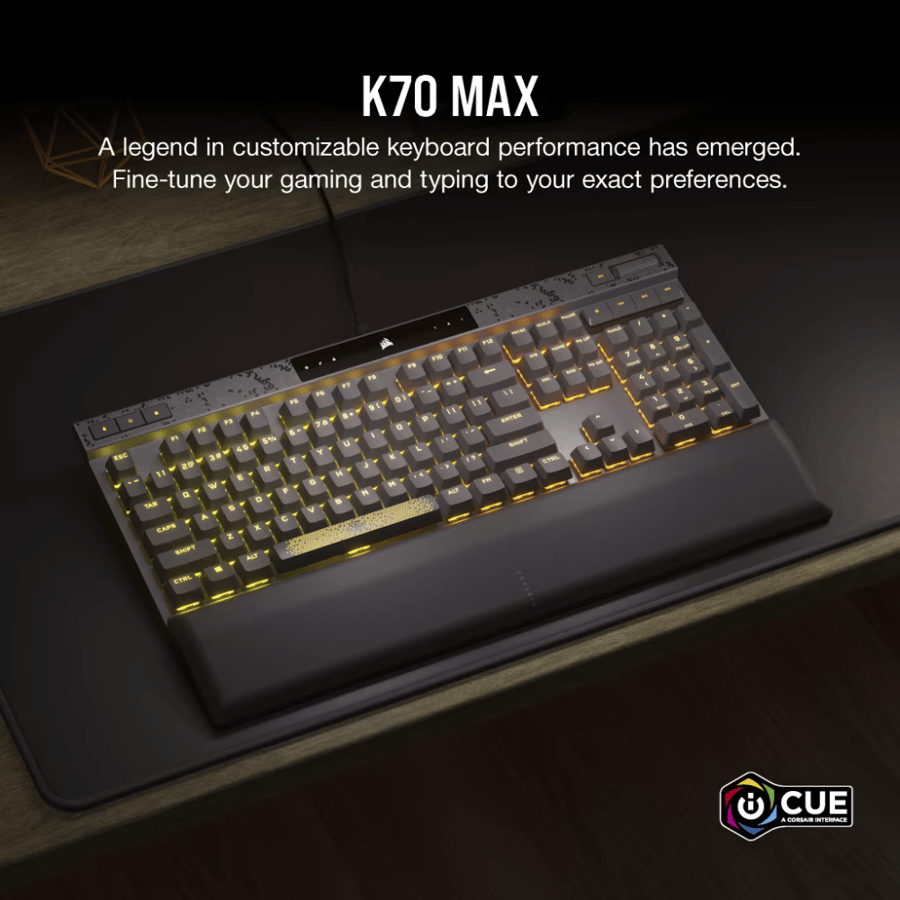 كورسير K70 MAX RGB كيبورد العاب بسويتش Corsair MGX مغناطيسي-ميكانيكي
