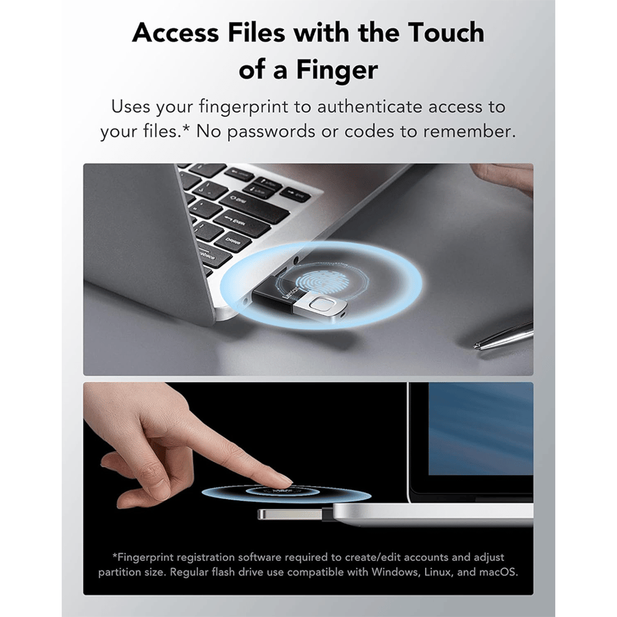 ليكسار JumpDrive Fingerprint F35 PRO 128GB يو اس بي فلاش بقارئ بصمة