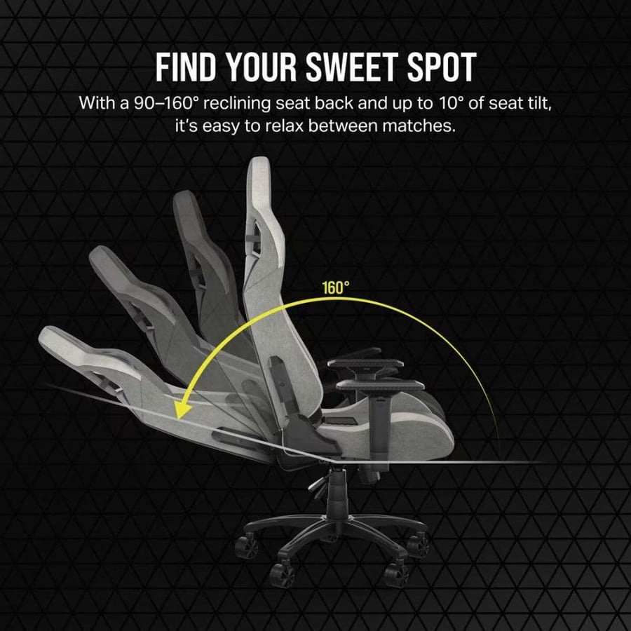 كورسير T3 RUSH Fabric Gaming Chair 2023 Grey/Charcoal كرسي ألعاب قماشي