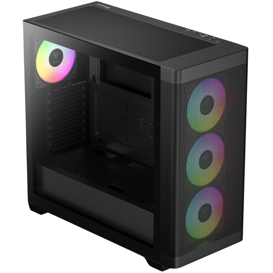جامدياس ATHENA M3 كيس بي سي بحجم E-ATX Mid Tower مع 4 مراوح 120مم ARGB