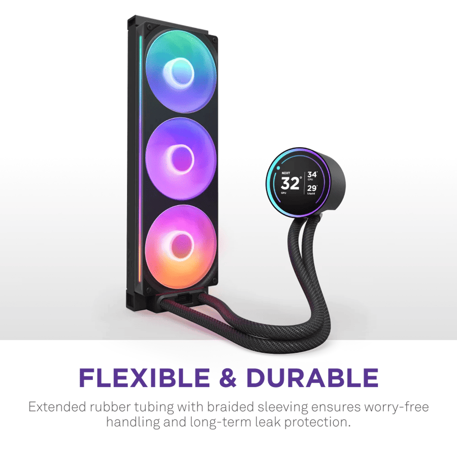 ان زد اكس تي Kraken Elite 420 RGB مبرد AIO مائي 420 مم مع شاشة IPS LCD