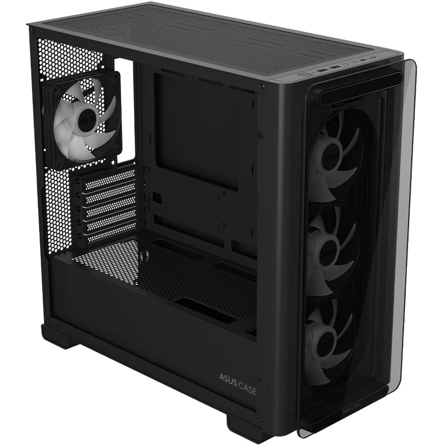 اسوس A23 PLUS كيس بي سي بحجم Micro-ATX Mid Tower بـ4 مراوح 120 مم ARGB