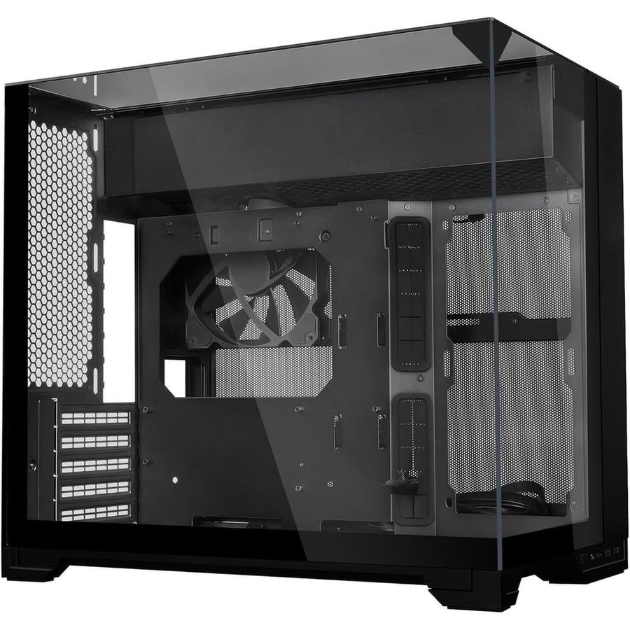 ليان لي O11 VISION-M كيس بي سي بحجم Micro-ATX مع مروحة 140 مم