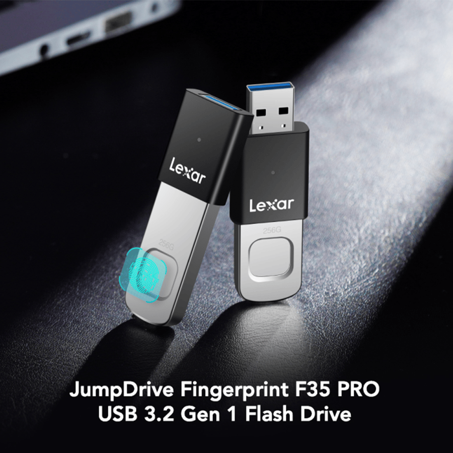 ليكسار JumpDrive Fingerprint F35 PRO 128GB يو اس بي فلاش بقارئ بصمة