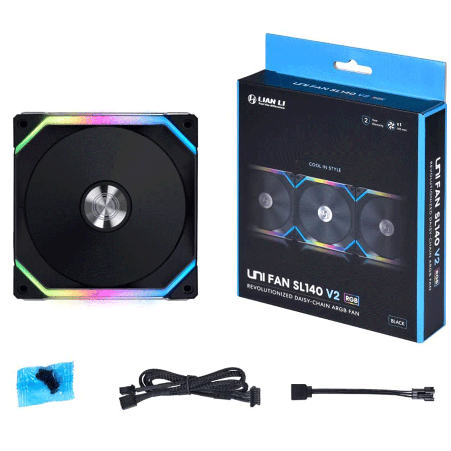 ليان لي UNI FAN SL140 V2 ARGB - مروحة تبريد فردية 140مم PWM