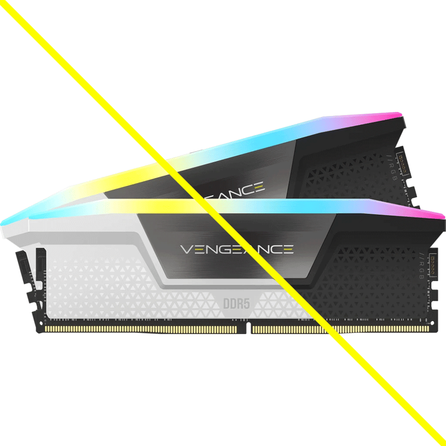 كورسير رامات VENGEANCE RGB 32GB 2x16GB DDR5 DRAM 6000MT/s CL36