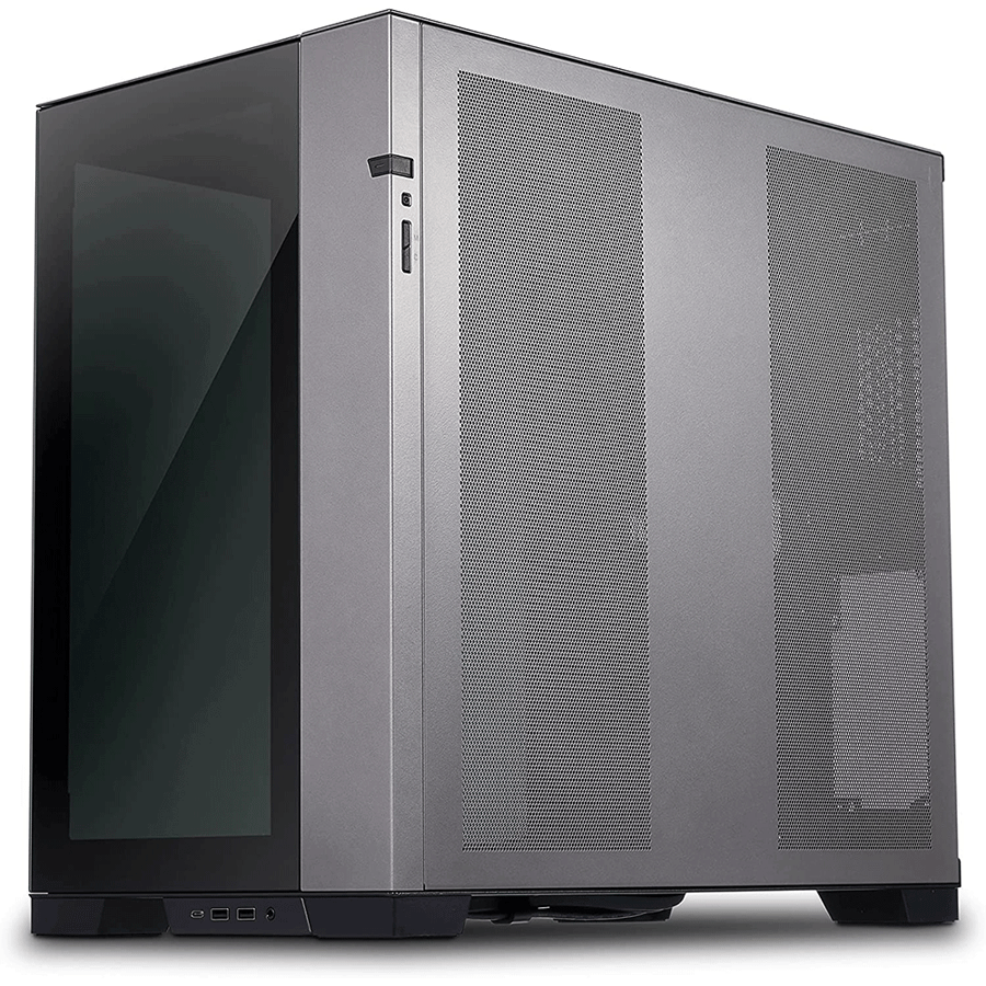 ليان لي O11 Dynamic Tempered Glass كيس بحجم ATX MID-Tower - رمادي