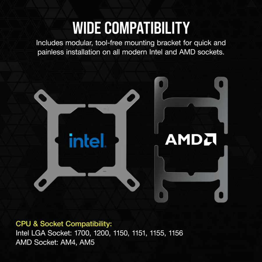 كورسير iCUE LINK H150i RGB AIO مبرد مائي للمعالج 360 مم - أسود