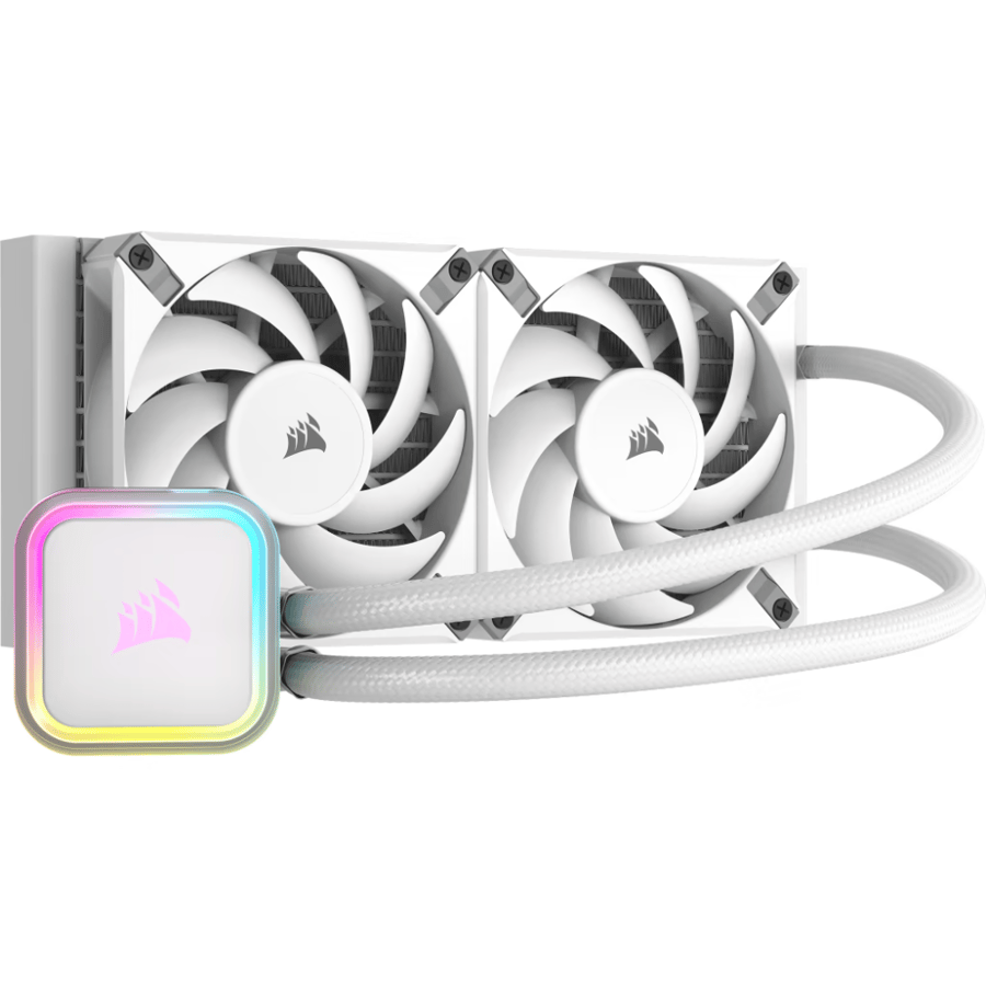 كورسير iCUE H100i RGB ELITE مبرد مائي للمعالج 240 مم - ابيض