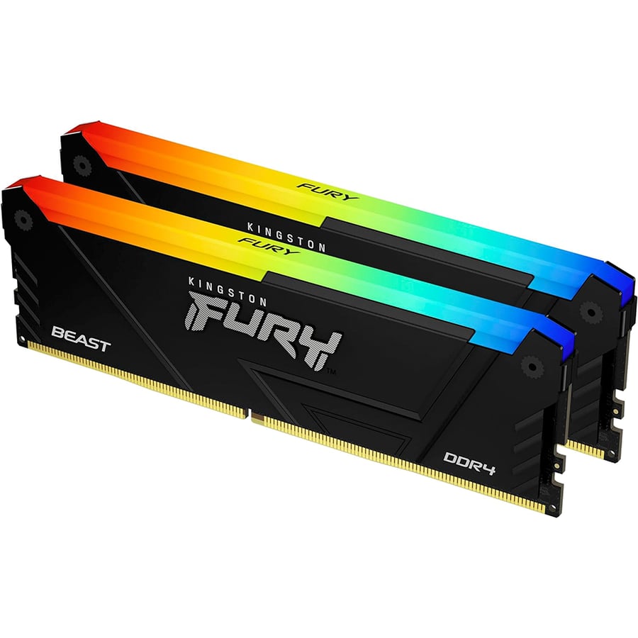 كينجستون FURY Beast RGB 16GB 3600MT/s DDR4 CL17 2x8GB رام سطح المكتب